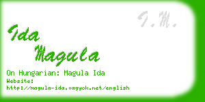 ida magula business card